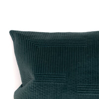 Coussin décoratif en velours matelassé - Teal