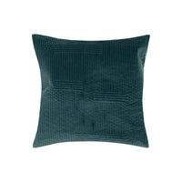 Coussin décoratif en velours matelassé - Teal