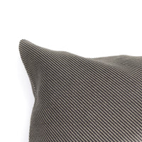 Coussin en tissu rayures diagonales - Marron & Beige