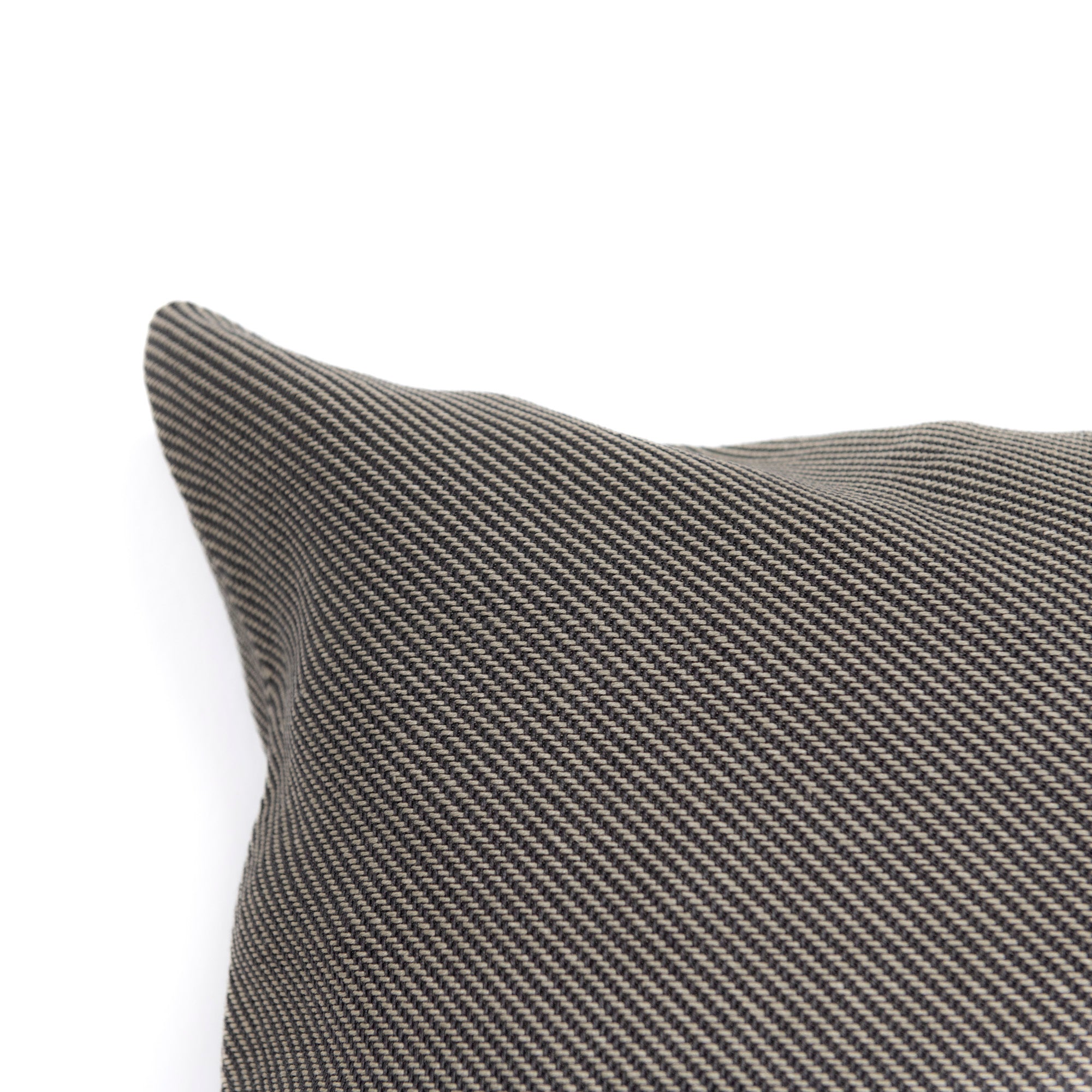 Coussin en tissu rayures diagonales - Marron & Beige