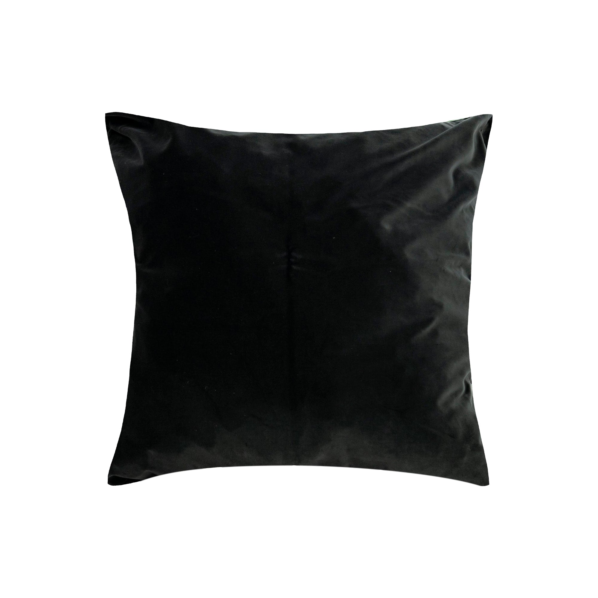 Coussin carré en velours - Noir