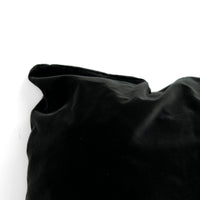 Coussin carré en velours - Noir