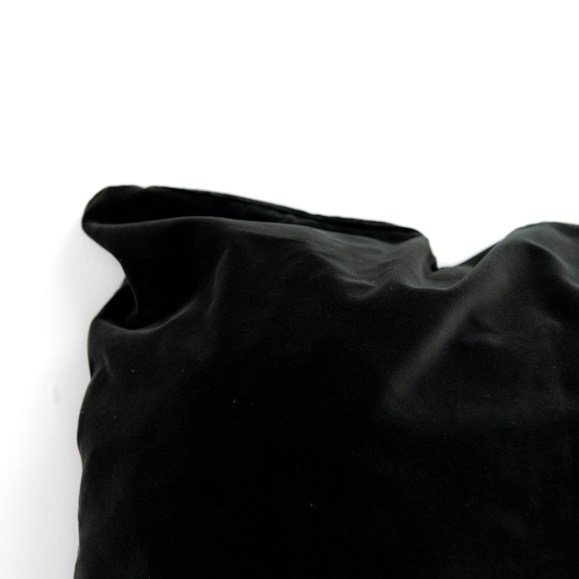 Coussin carré en velours - Noir