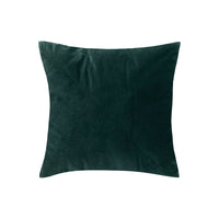 Coussin carré en velours - Vert Foncé