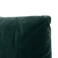 Coussin carré en velours - Vert Foncé