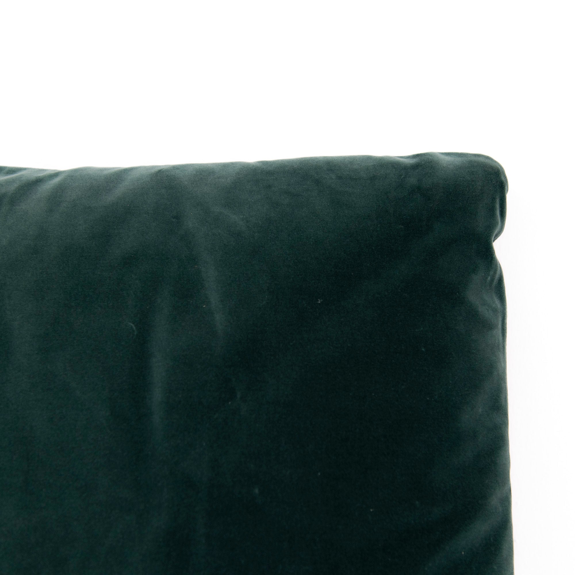 Coussin carré en velours - Vert Foncé