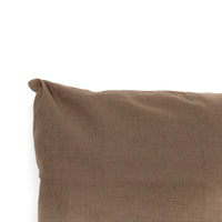 Set de deux housses d'oreillers à texture tissée - Marron