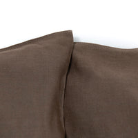 Set de deux housses d'oreillers tissées en coton - Marron