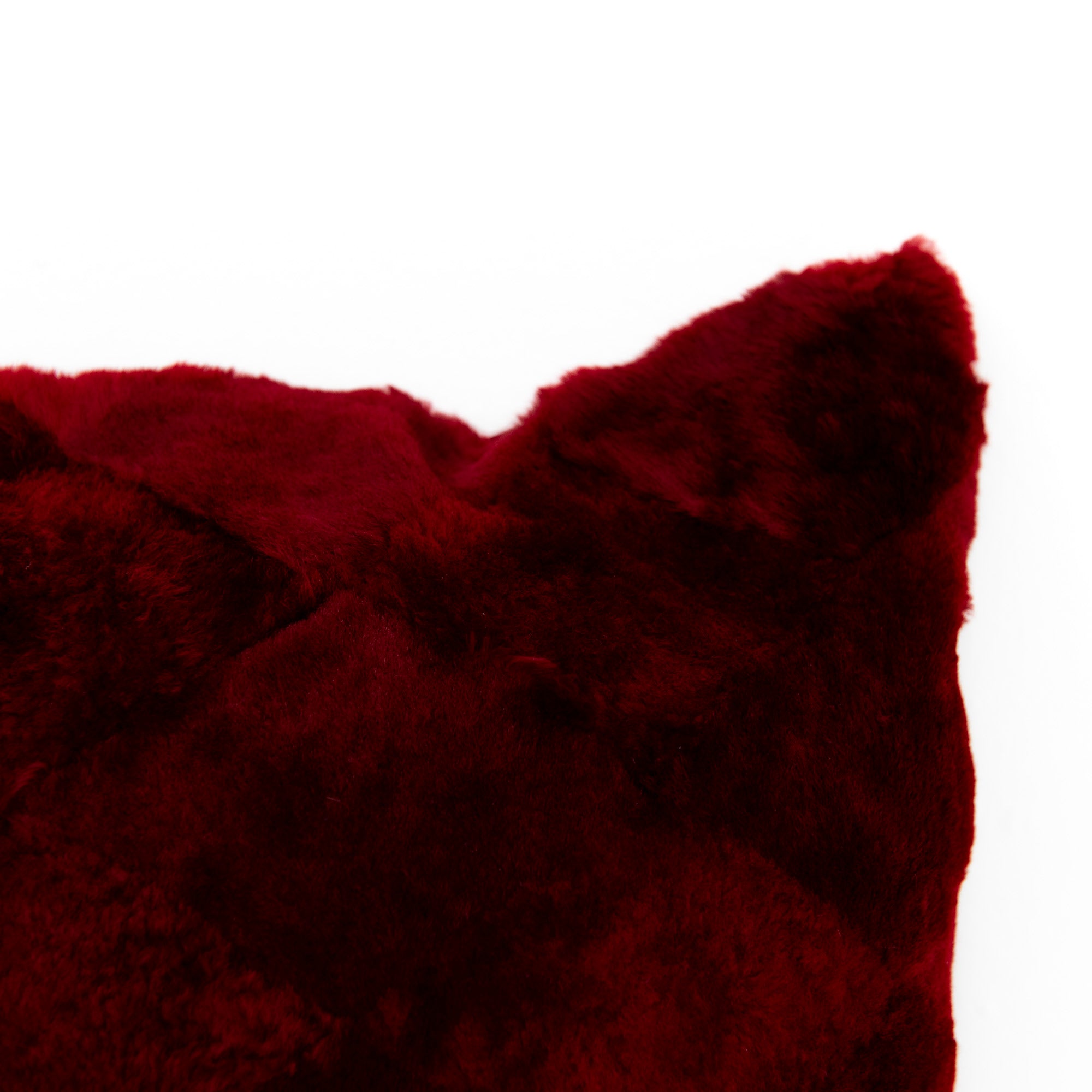 Coussin carré en coton à carreaux - Rouge Rubis