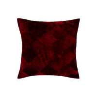 Coussin carré en coton à carreaux - Rouge Rubis