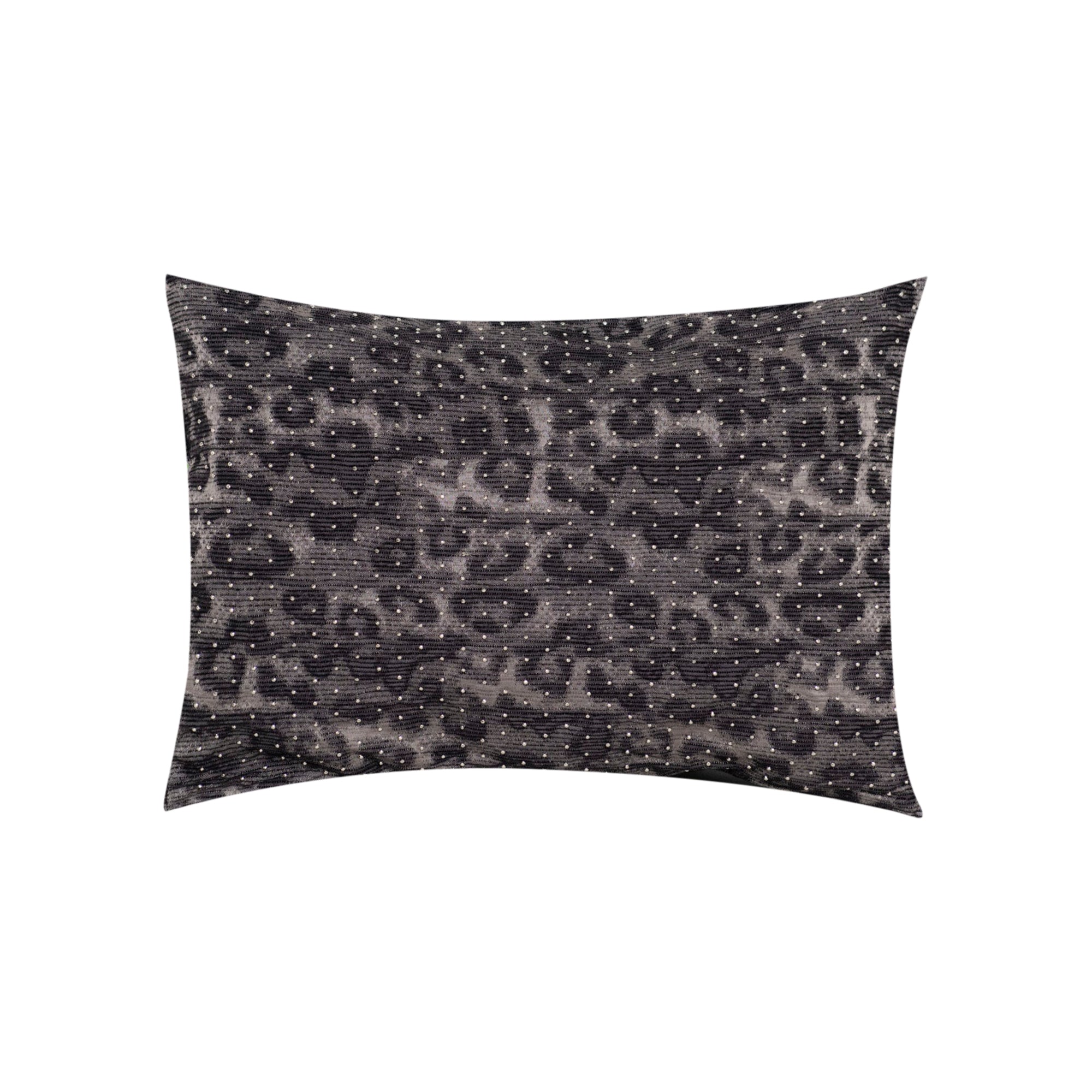 Coussin à imprimé léopard et pois - Gris Foncé