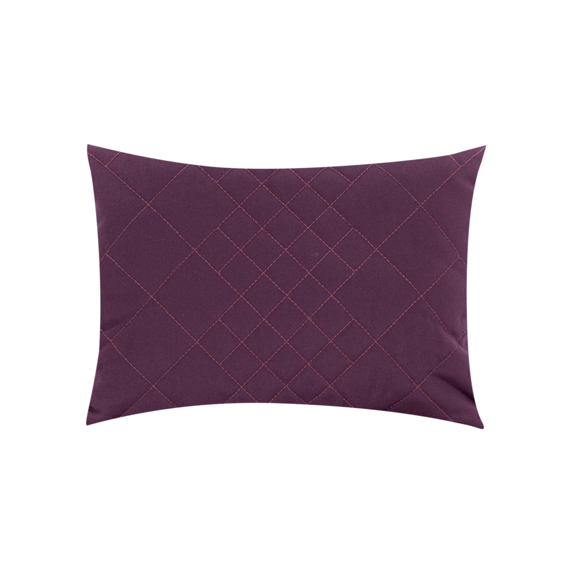 Coussin rectangulaire matelassé en losanges - Violet