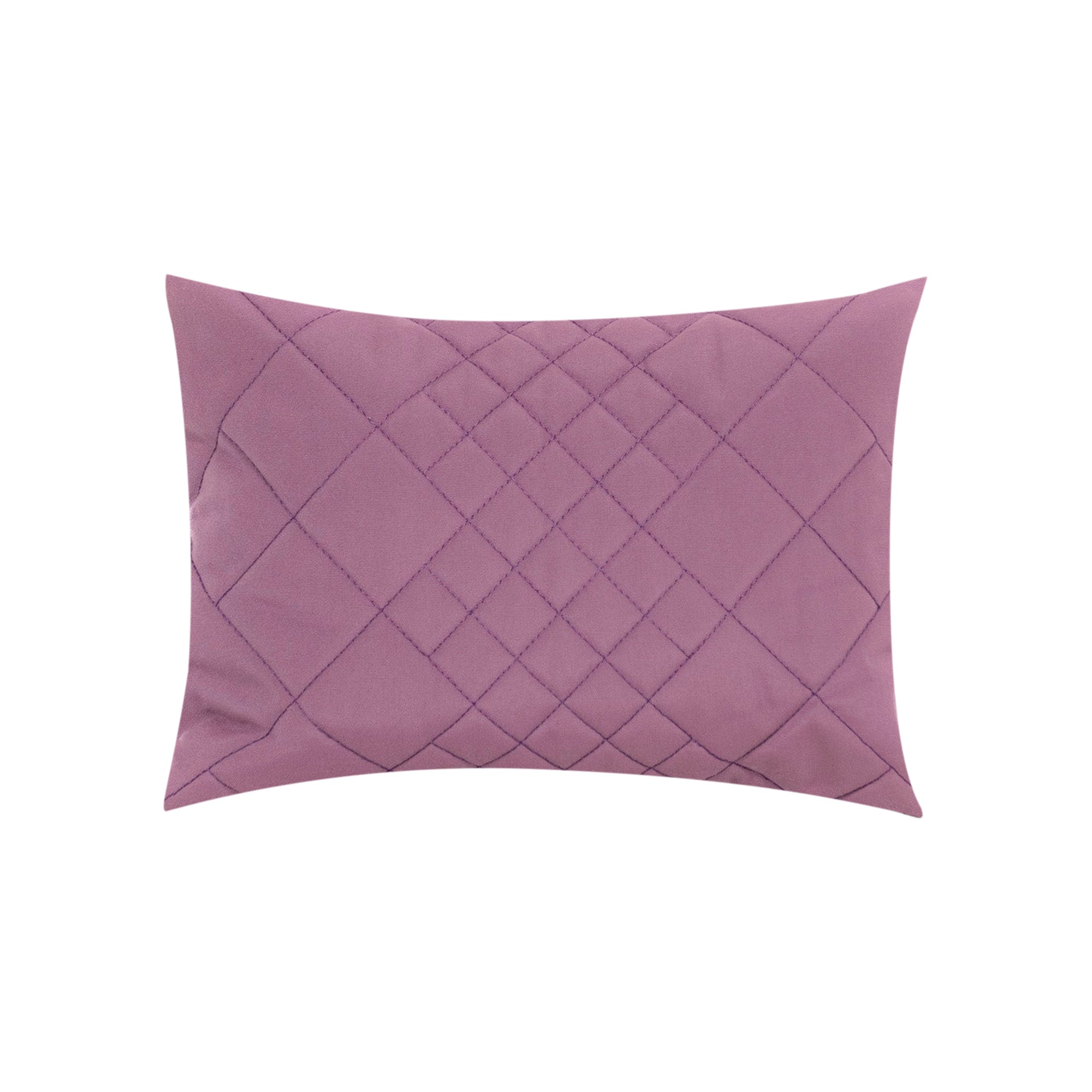 Coussin rectangulaire matelassé - Mauve