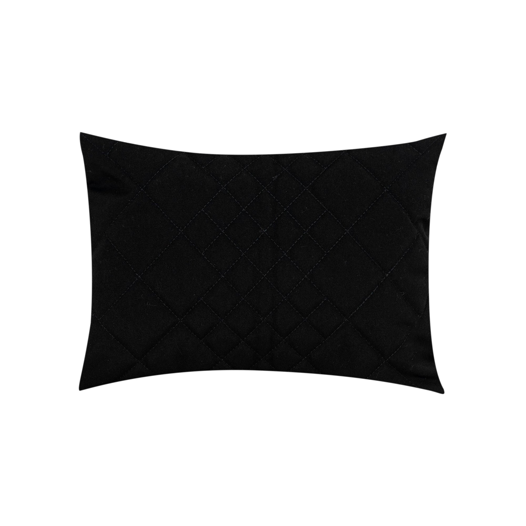 Coussin rectangulaire matelassé - Noir