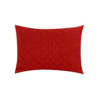 Coussin rectangulaire à motifs losanges - Rouge
