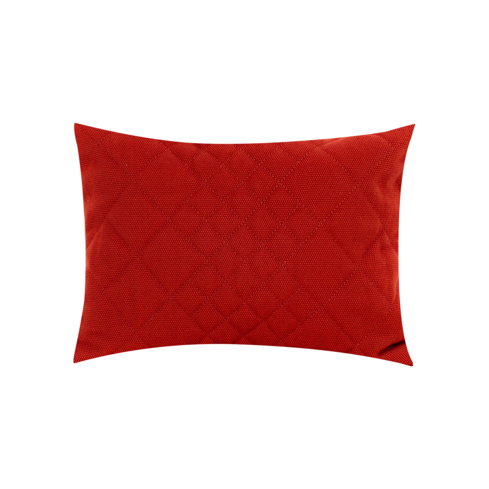 Coussin décoratif à motif matelassé - Rouge