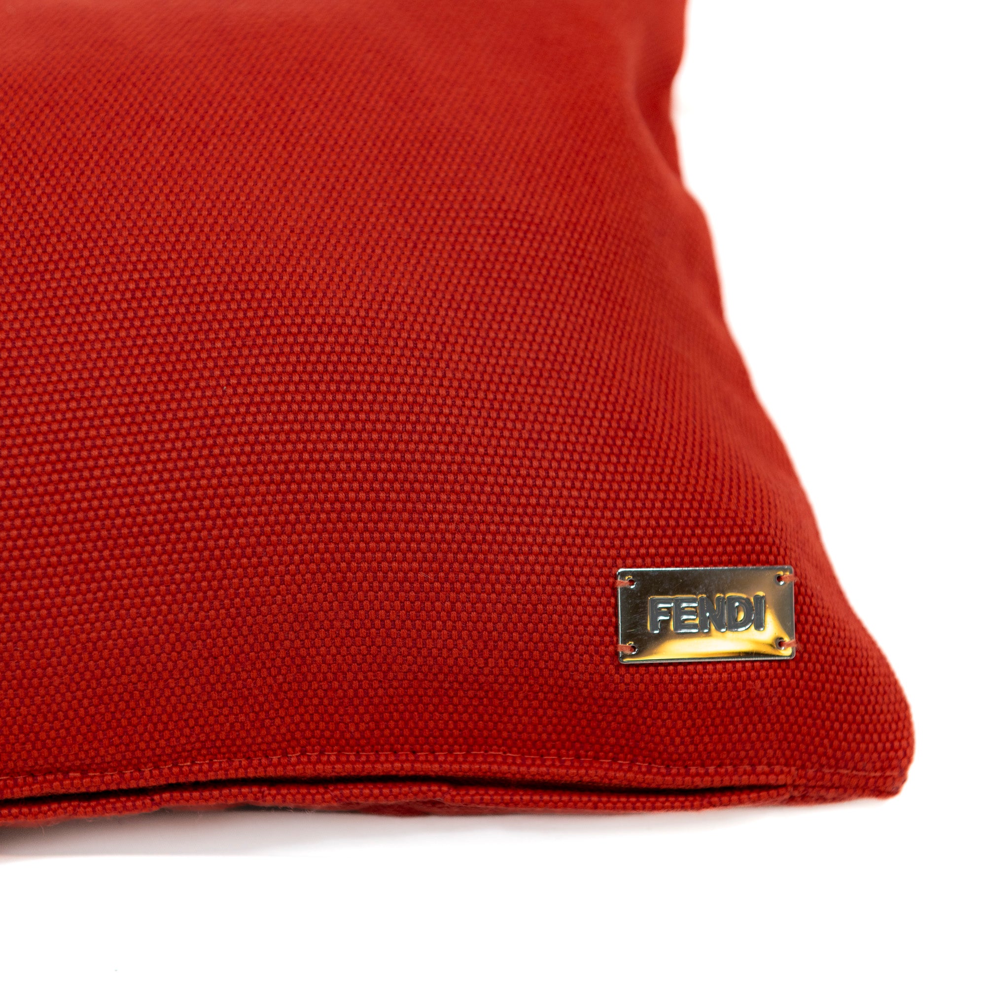 Coussin décoratif à motif matelassé - Rouge