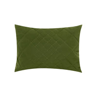 Coussin rectangulaire à motif matelassé - Olive