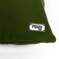 Coussin rectangulaire à motif matelassé - Olive