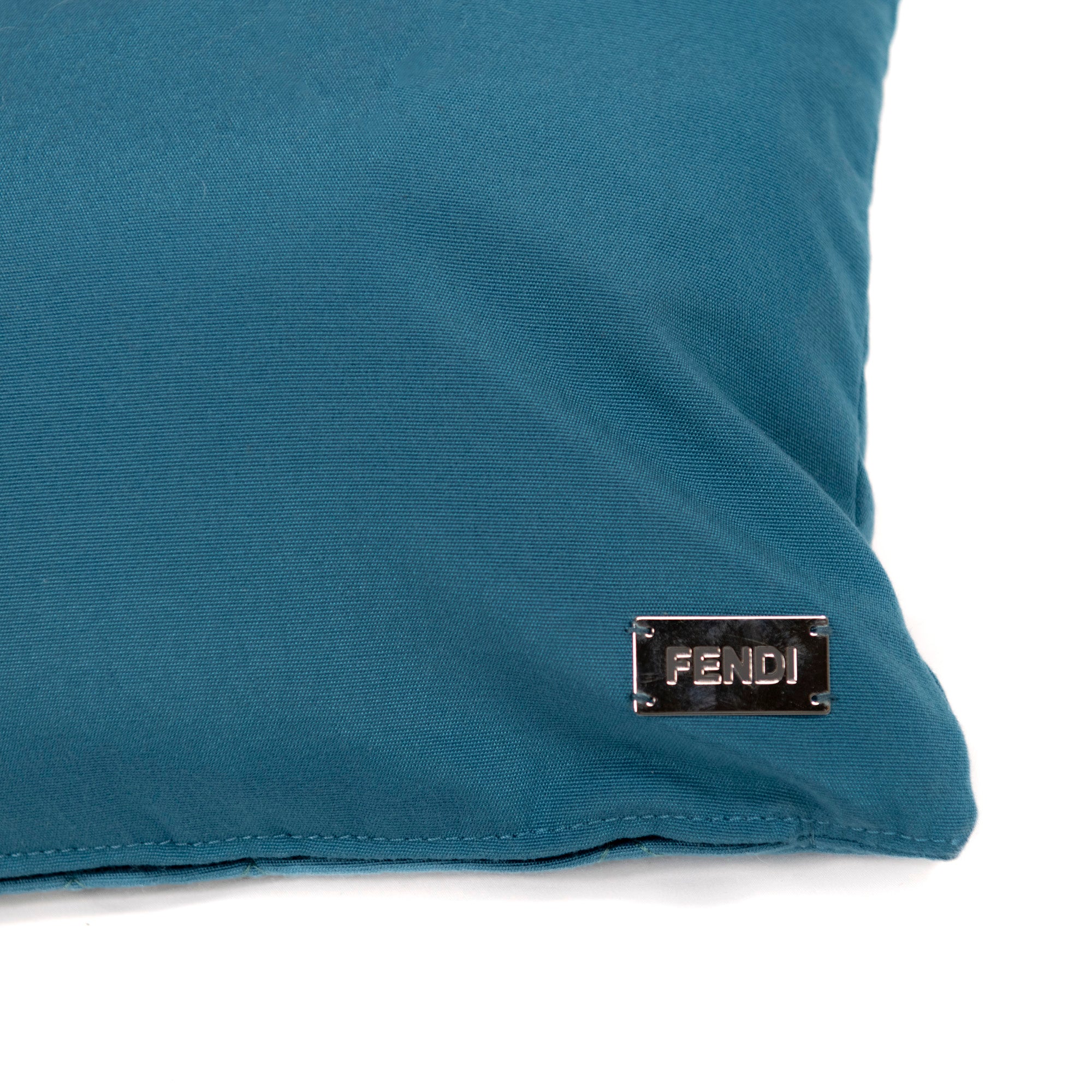 Coussin décoratif matelassé motif losange - Turquoise