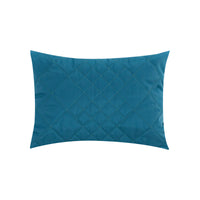 Coussin décoratif matelassé motif losange - Turquoise
