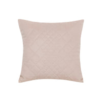 Coussin en velours à motif losanges - Beige Clair