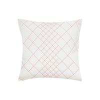 Coussin décoratif à motif losange - Blanc & Rouge