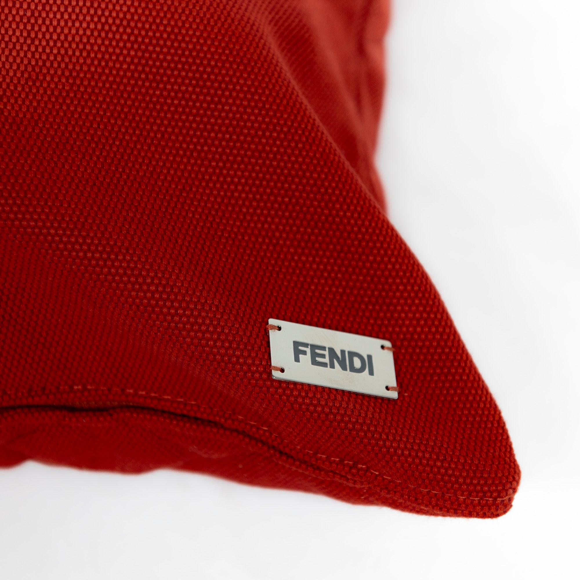 Coussin carré matelassé à losanges - Rouge