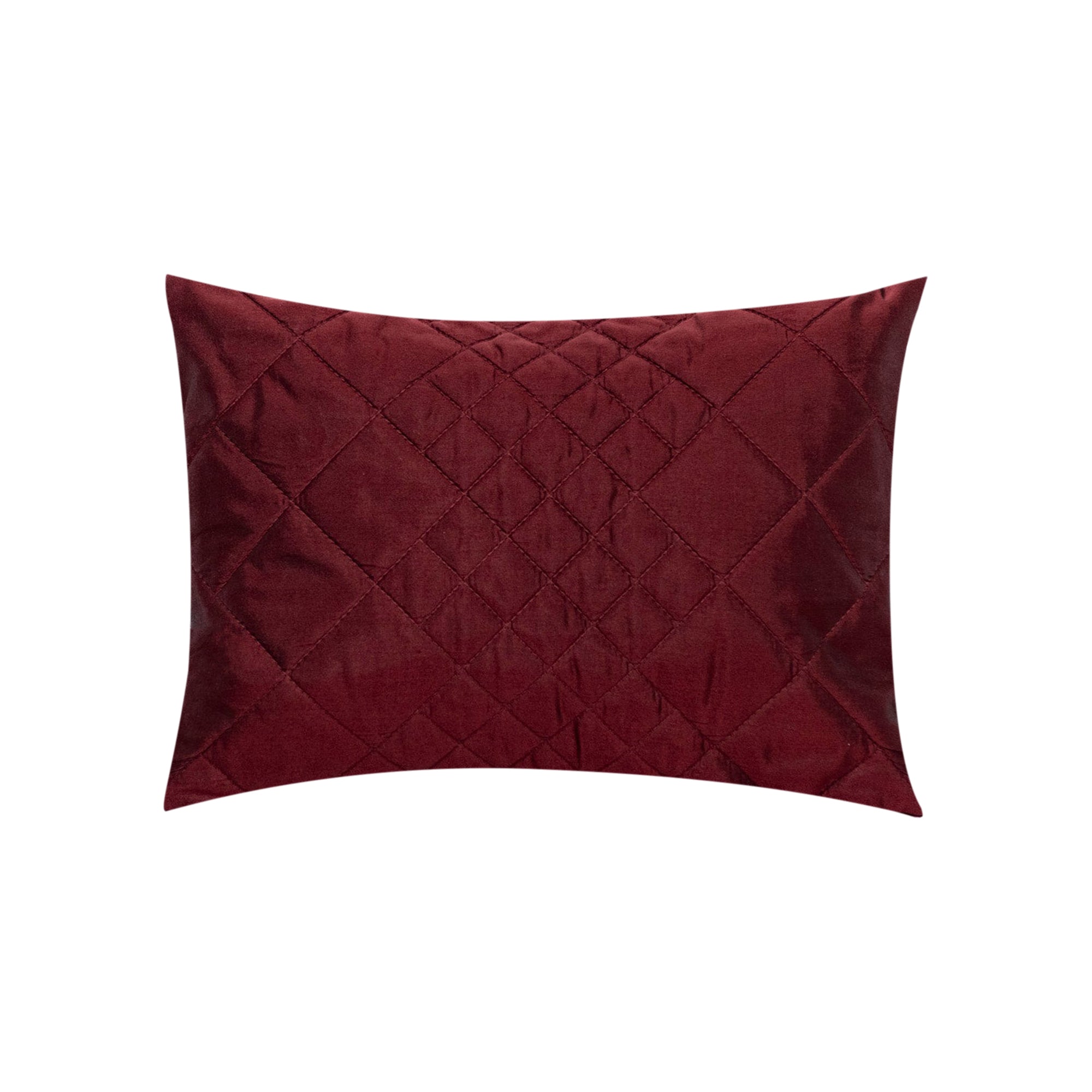 Coussin rectangulaire en coton matelassé - Pourpre