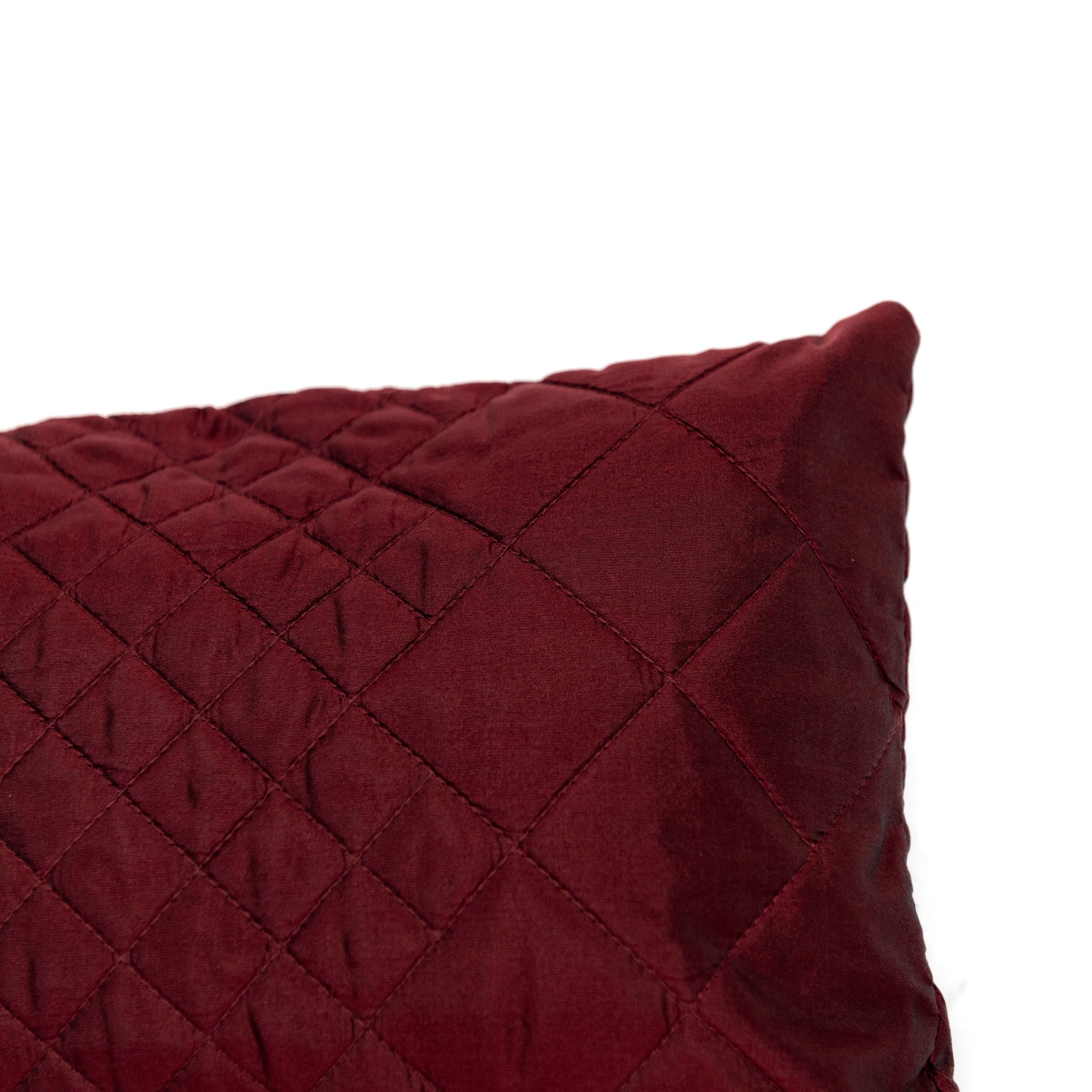 Coussin rectangulaire en coton matelassé - Pourpre
