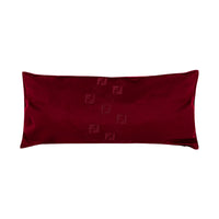 Coussin rectangulaire satiné à motif - Rouge Foncé