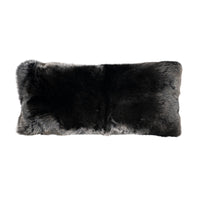 Coussin rectangulaire en fausse fourrure - Sombre