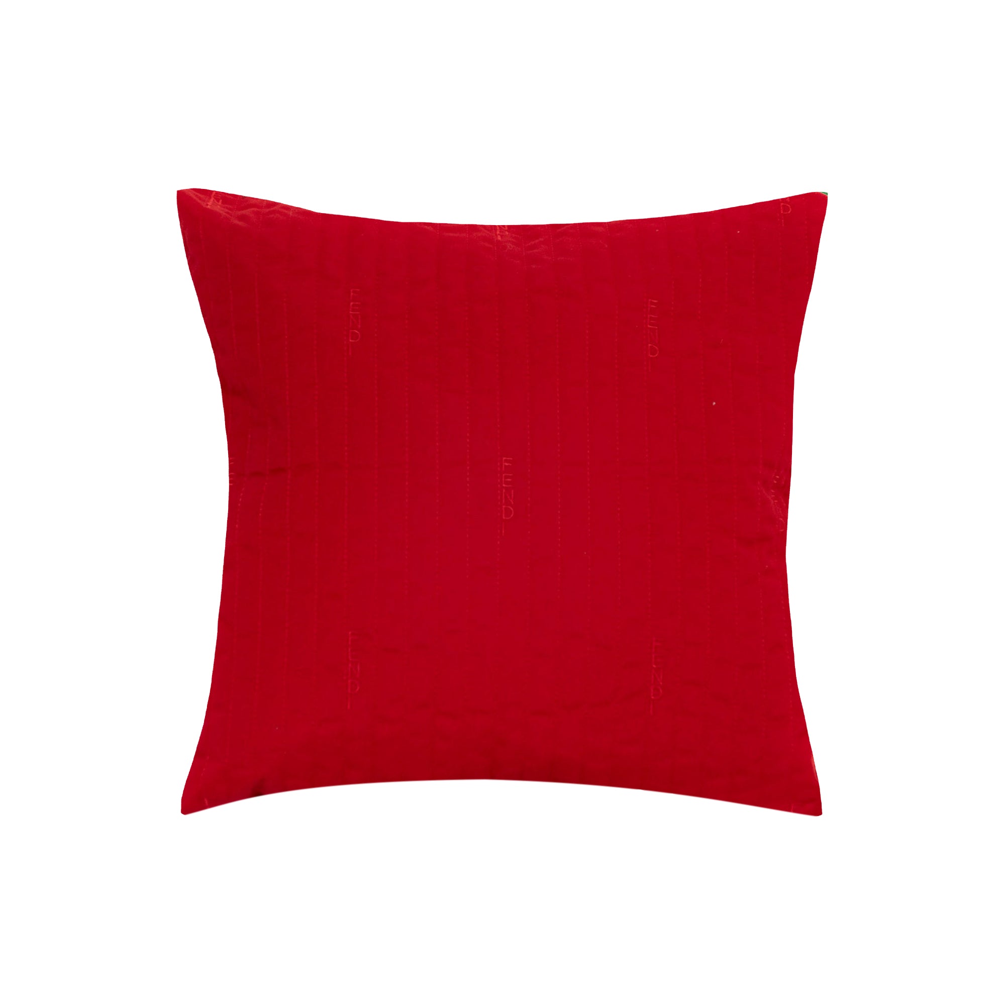Coussin carré à motif vertical - Rouge