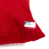 Coussin carré à motif vertical - Rouge