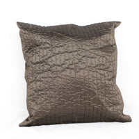 Coussin matelassé en soie - Taupe