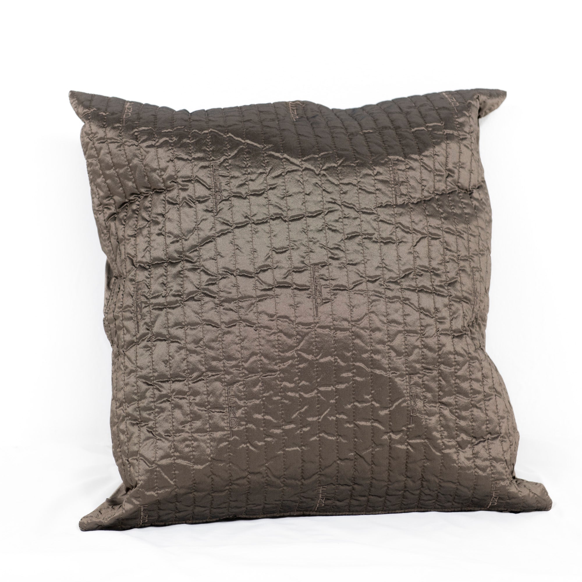 Coussin matelassé en soie - Taupe