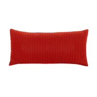Coussin décoratif à rayures verticales - Rouge