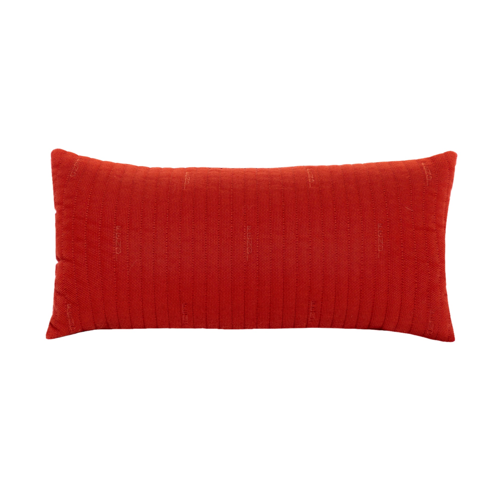 Coussin décoratif à rayures verticales - Rouge