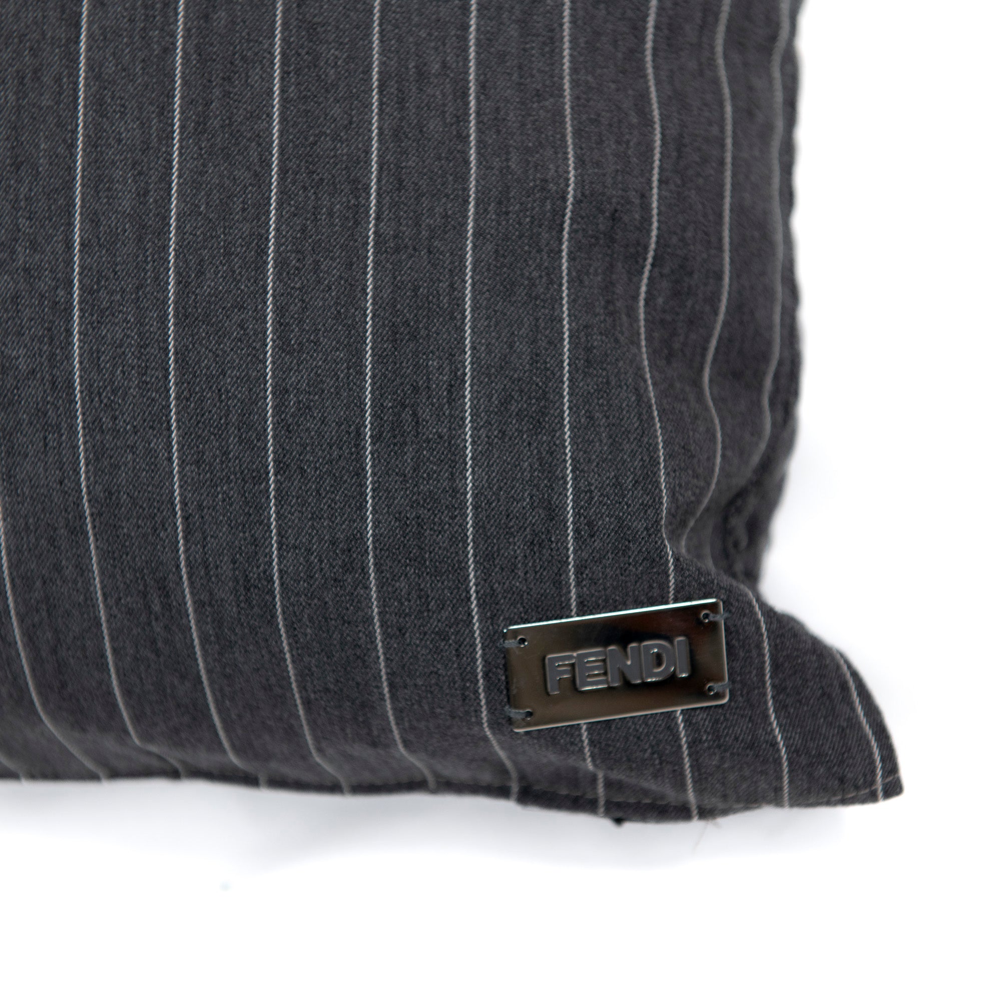 Coussin rectangulaire en laine matelassé - Gris Foncé