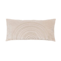 Coussin en coton arc-en-ciel brodé - Crème