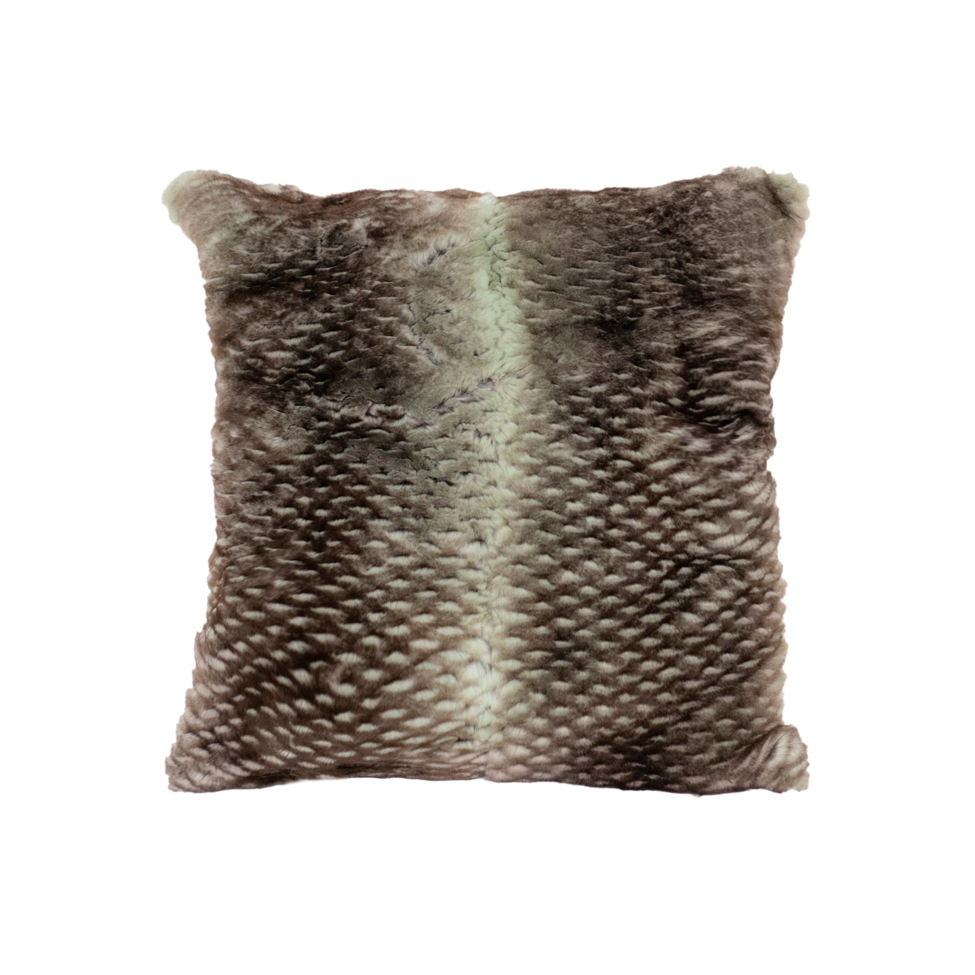 Coussin décoratif à motif unique - Marron & Blanc