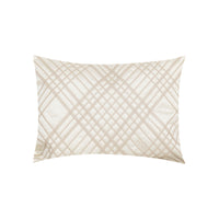 Coussin en coton à motif losange - Crème