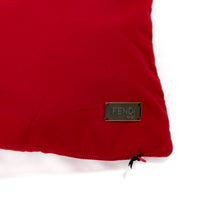 Coussin rectangulaire à motif géométrique - Rouge