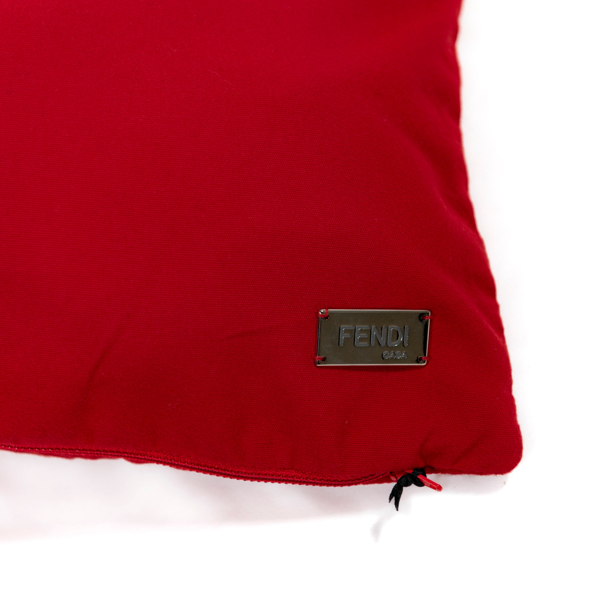 Coussin rectangulaire à motif géométrique - Rouge