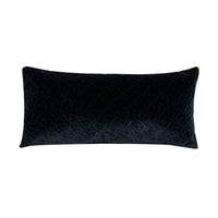 Coussin rectangulaire en coton motif géométrique - Noir
