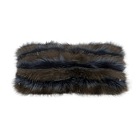 Coussin en fourrure multicolore - Multicolore