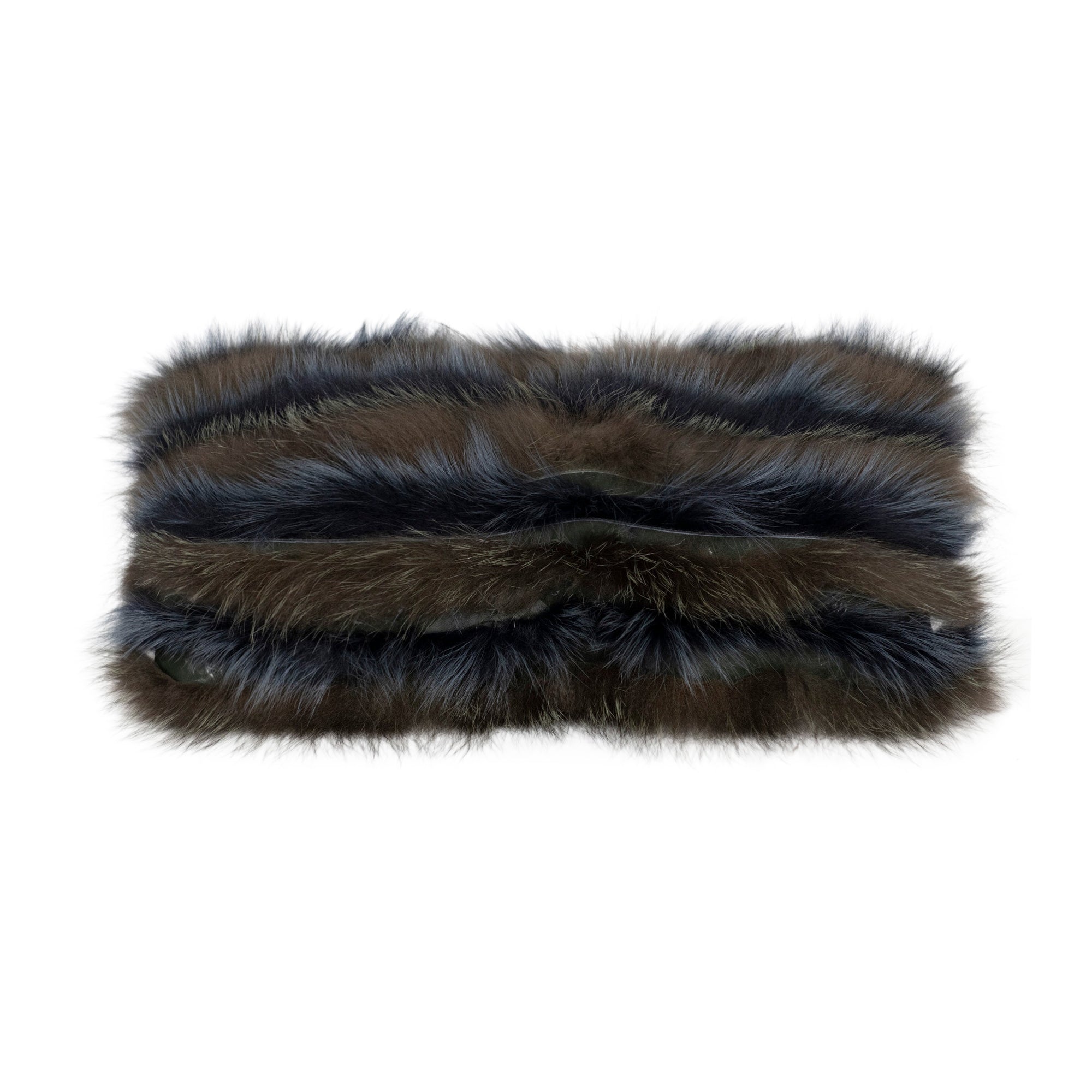 Coussin en fourrure multicolore - Multicolore