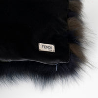 Coussin en fourrure multicolore - Multicolore
