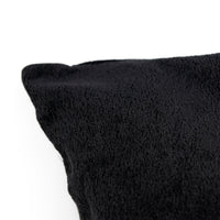 Coussin carré en laine texturée - Noir