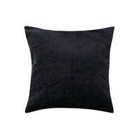 Coussin carré en laine texturée - Noir